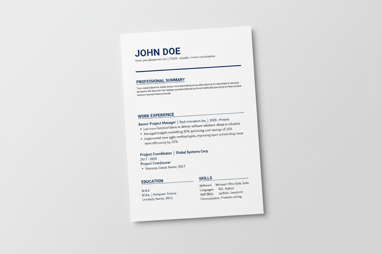 The "Pro" Resume Template Format